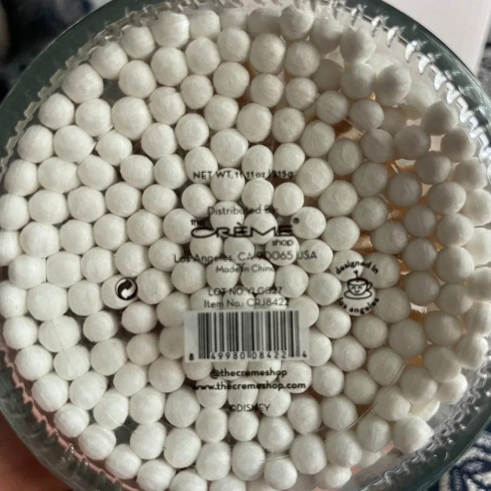 The Creme Shop Disney Minnie Mouse 180 Precision Cotton Swabs Reusable Glass Jar